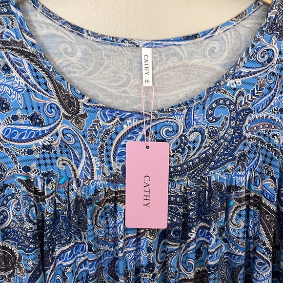 NWT Cathy Paisley Top. 3XL - Picture 2 of 6